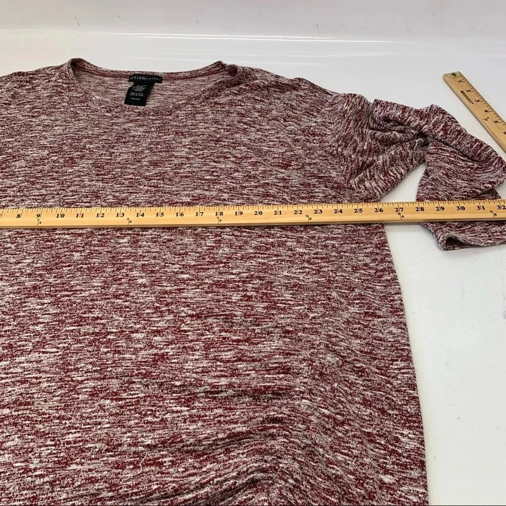 Design History Womans Knit Sweater Top XXL Maroon Soft Cozy Long Sleeve - Picture 8 of 9